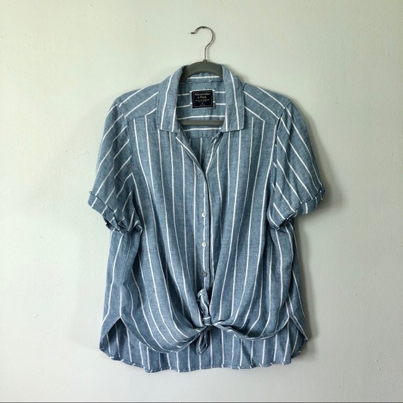 Abercrombie & Fitch Tops - Chambray tie-front top
